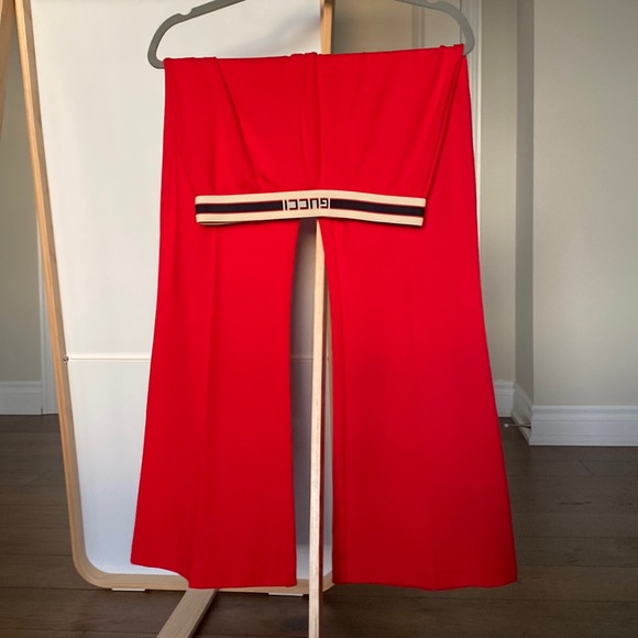 GUCCI
Girls Flare Trousers in Red - Picture 2 of 9